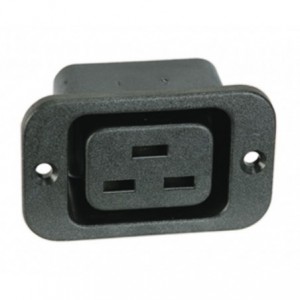 C19 IEC320 Socket Panel Mount Adapter SNAP-IN K241575