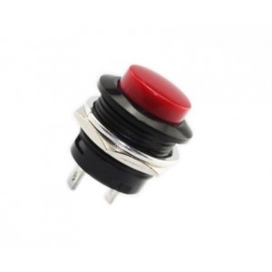 PUSH BUTTON RED NO 19mm 3-6A R13-507-RED