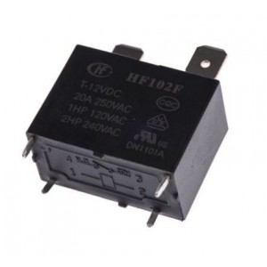 Pcb Mount Faston Relay Spst 20A 12VDC HF102F/T-12VDC