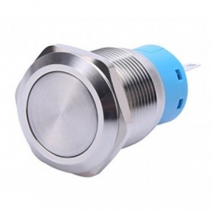 Push Button Switch NO/NC Spdt 5A 12V M19 D22 L35 Latching White - Debulk LAS3-19F-W11EL-WT