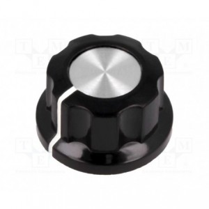 KNOB PLA BLACK HEX LIN 20x12x6.4 - DEBULK MF-A01P BLACK