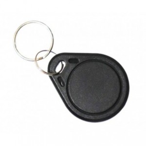 KEYCHAIN / FOB RFID TAG 125KHz BLACK 32x40mm - DEBULK KF-TK4100-125KHz-BLK