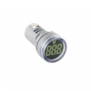 VOLTMETER INDICATOR 500VAC 3-DIG WHITE 22mm P/M PL-ND22-500A-W