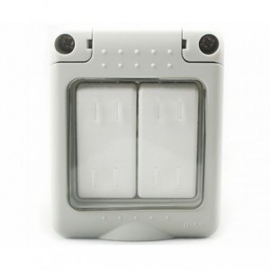 Outdoor Surface Mount Dual / 2-LEVER Light Switch STI-002WP