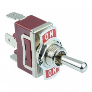 Large Toggle Switch Spdt (ON)-OFF-(ON) 15A 250VAC Lug Terminal KN3C-123AP