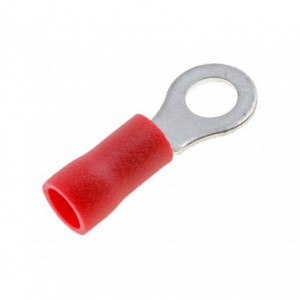 TERMINAL PRE-INS RING LUG RED R3.2mm RV 1.25-3