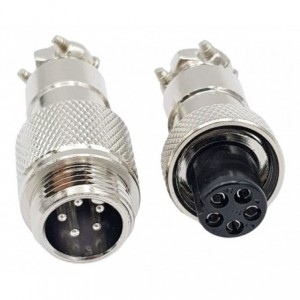 M13 5W MINI-MIC-PLUG And Socket Connector Set GX12-5P
