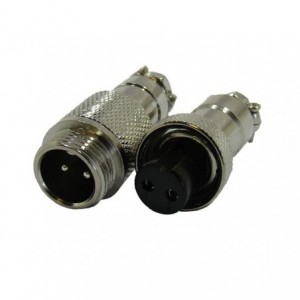 M13 2W MINI-MIC-PLUG And Socket Connector Set GX12-2P