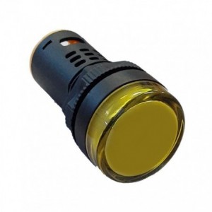 Pilot Light High Yellow LED 22MM 230V AC/DC PL-AD16-22-230V/YH
