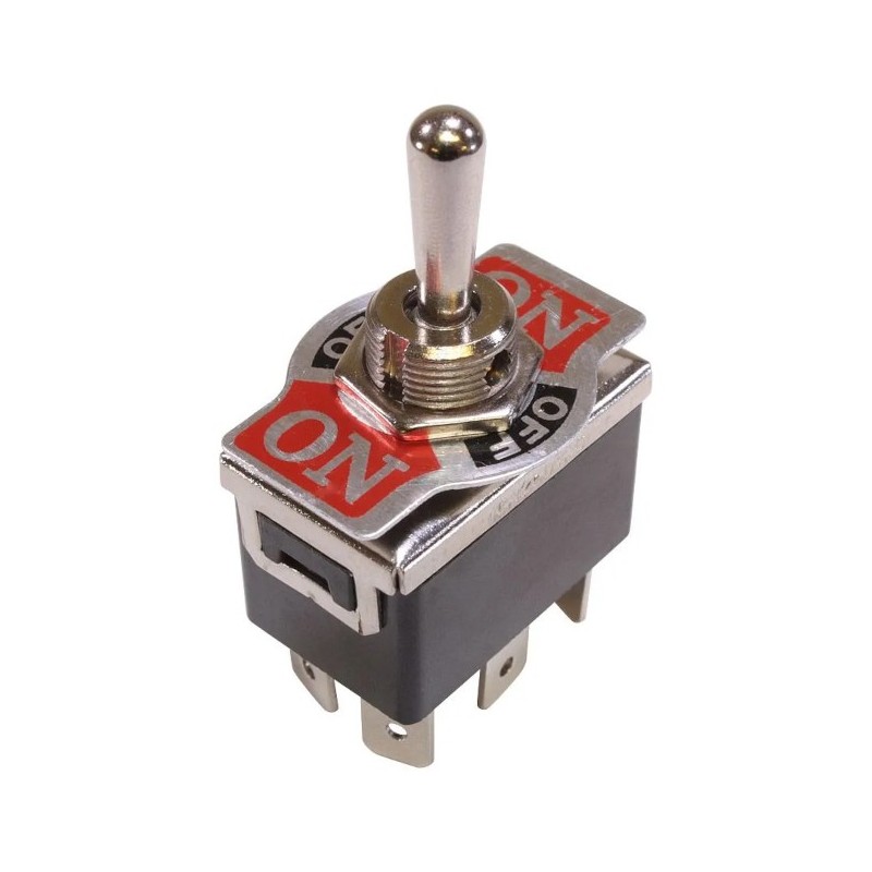 TOGGLE SWITCH DPDT (ON)-OFF-(ON) 6.3mm TERMINAL KN3C-223AP - GeeWiz