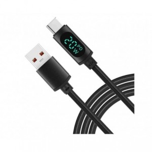 ADAPT / CHARGER LEAD USB TO TYPE-C BLACK 1m 100W USB-C-METER