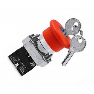 22mm PUSH BUTTON KEY MUSHROOM HEAD NC PB-ADP2-BS142