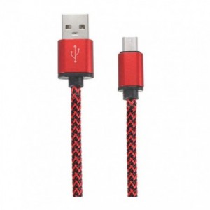 MICRO-USB To USB-A Data Lead Red 300MM 200452