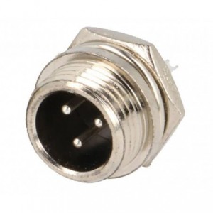 M13 3W MINI Mic Panel Mount Plug GX12-3P
