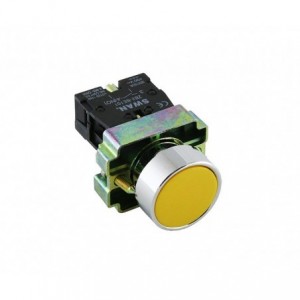 22mm PUSH BUTTON FLUSH NO YELLOW PB-ADP2-BA51