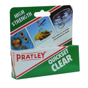 QUICKSET GLUE 2xTUBE SET WHITE &amp; CLEAR PRATLEY QUICKSET CLEAR