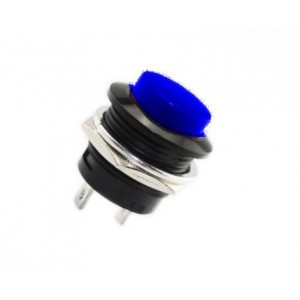 PUSH BUTTON BLUE NO 19mm 3-6A R13-507-BLUE