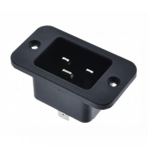 C20 IEC320 Plug Panel Mount Adapter SNAP-IN 16A 250V C20 SS-3A