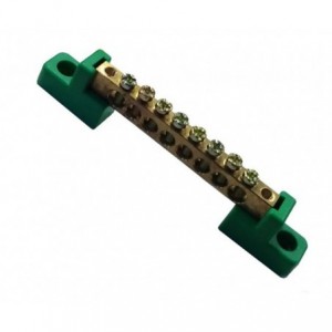 EARTH BUSBAR TERMINAL 8-POLE GREEN 63 AMPS 6x9mm EB-BC-2-6X9-8W-GR 6x9
