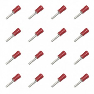 TERMINAL PRE-INSULATED PIN RED P2mm PL10mm 100P/B PTV1.25-10