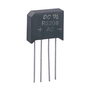 Bridge Rect Sil +AA- 800V 2A RS206 *dbk*