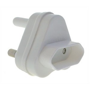 2-PIN Euromate Adaptor Plug 3 Pin Sa Plug To 2 Pin 5A G0295