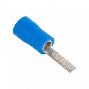 TERMINAL PRE-INSULATED VINYL FLAT PIN BLUE PL10mm DBV 2-10
