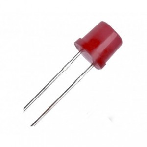 5mm LED ROUND FLAT TOP RED DEFUSED 800mcd 250384