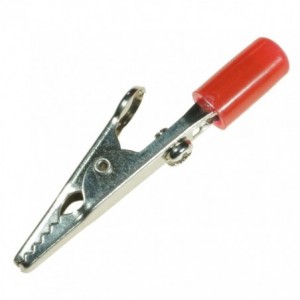 CROCODILE CLIP RED WITH 4mm BANANA SOCKET ENTRY WD031-RD