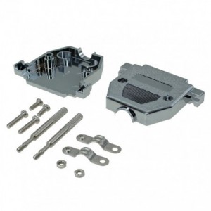 Cover 25W D-SUB Chrome Plastic 25DCCT