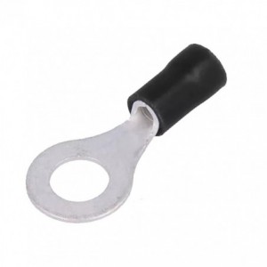 TERMINAL PRE-INS RING LUG BLACK R4.3mm RV 3.5-4