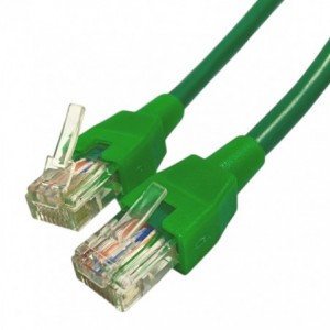 CAT5E UTP NETWORK LEAD RJ45-RJ45 GREEN - 3m LOOMRJ45P3MG