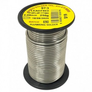 PLUMBERS SOLDER WIRE LEAD-FREE 97/3 2mm 250G F000177