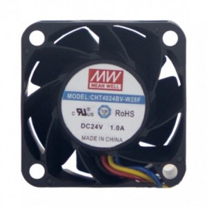 24VDC AXIAL COOLING FAN 40sqx28mm 2-BALL 35CFM LEAD CHT4024BV-W28F