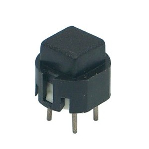 Pcb Tactile Switch Spst 0.1A Black Square Head 240121