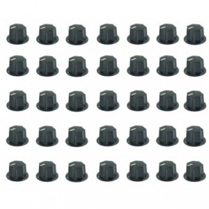 KNOB PLA BLK SCR LIN 34x18x6.4 - 50/BOX MF-B03