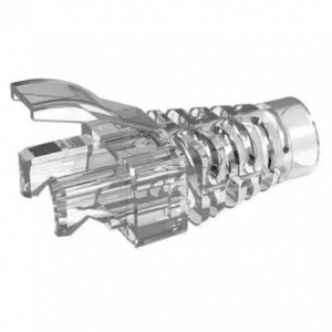 RUBBER BOOT FOR RJ45 ROUND NETWORK CABLE CLEAR OD6.5mm RJ45BCL65