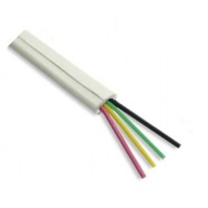 4C Flat Modular Cable Grey - Debulk AWG26-4