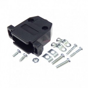 Plastic 15 Way D-SUB Connector Cover In Black 15DCB