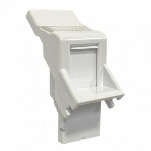 25x50mm ANGLED 1 PORT SNAP SHUTTERED KEYSTONE ADAPTER WT 8W8PKA1