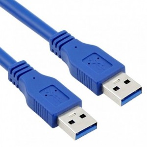 VERSION 3 LEAD USB A-PLUG TO A-PLUG 2m BLUE 250469
