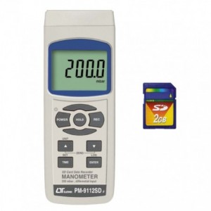 Manometer / Pressure Meter 200MBAR + SD Card PM9112SD