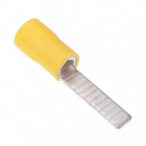 TERMINAL PRE-INSULATED VINYL FLAT PIN YELLOW PL10mm DBV 5.5-10