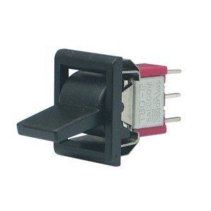 Rocker Switch Spdt ON-ON (paddle) Pcb Blk R8015P14-22CQEH