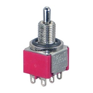 MINI Toggle Switch Dpdt (ON)-OFF-(ON) Sol T8012A-TLBQ-E-H