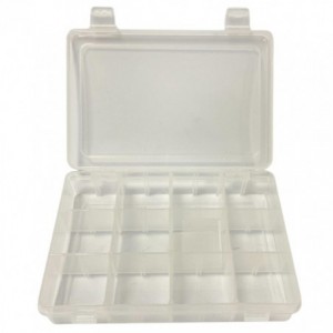 ABS ENCLOSURE CLEAR 12-COMPARTMENT 200x140x40mm SP77973