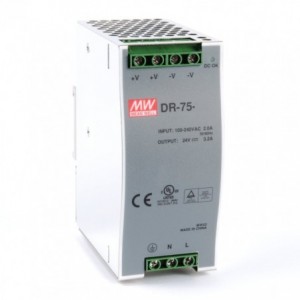 Power Supply D/R IN230VAC OUT12VDC 6A3 75W DR-75-12