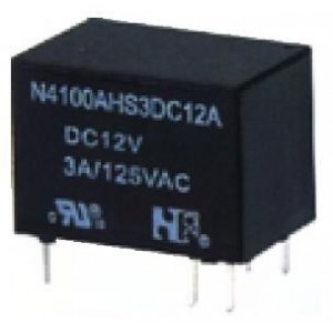 Relay Spdt 1A 12VDC Rect 5PCB N4100F-2CHSDC12