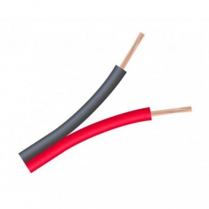 0.2mm2 TWIN FLEX BLACK &amp; RED CABLE - DEBULK RVB2*0.2M2