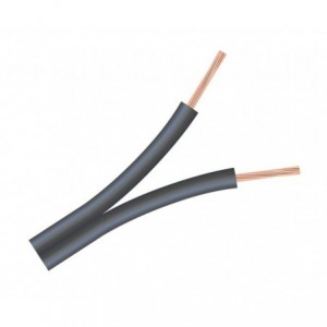 0.2mm2 TWIN FLEX CABLE BLACK NO TRACER RVB2*0.2